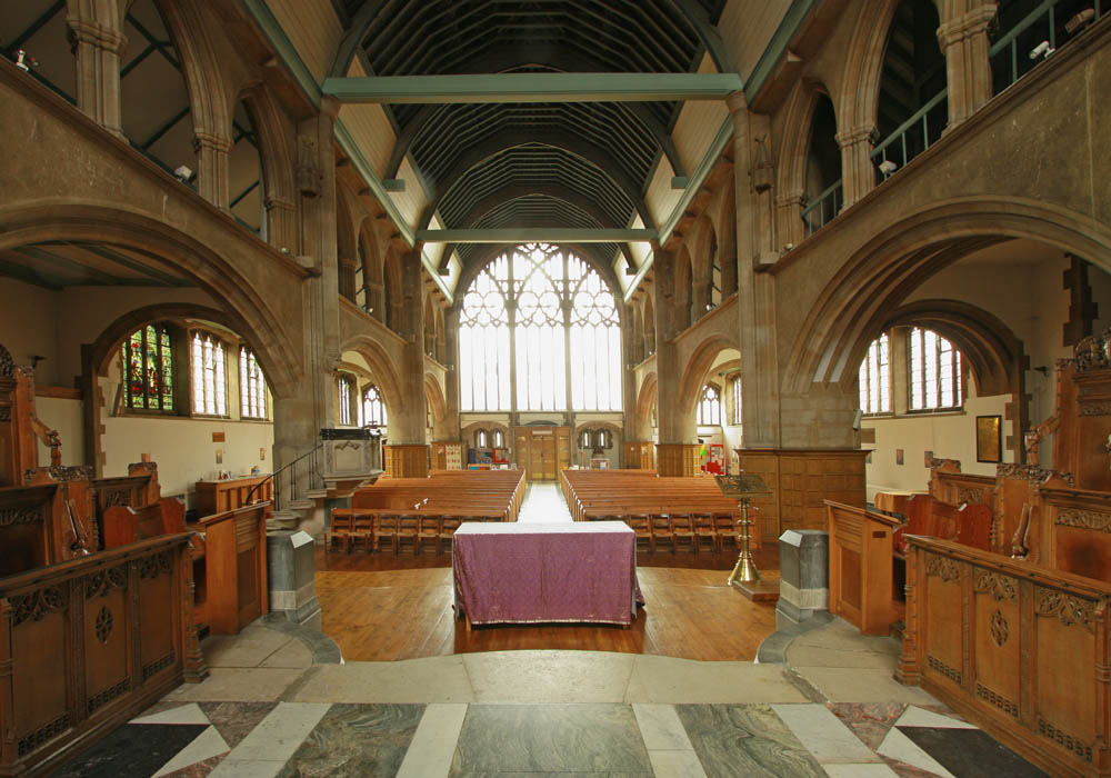 The interior of St Peter's Church in Ealing