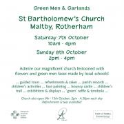 green men and garlands festival flyer