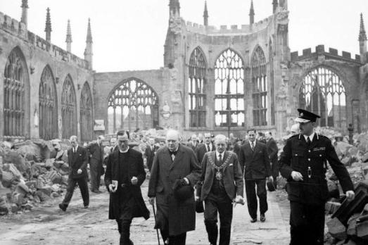 Coventry Cathedral after the Blitz
