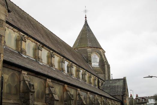 Exterior image from one side of Lochee Church of the Immaculate Conception
