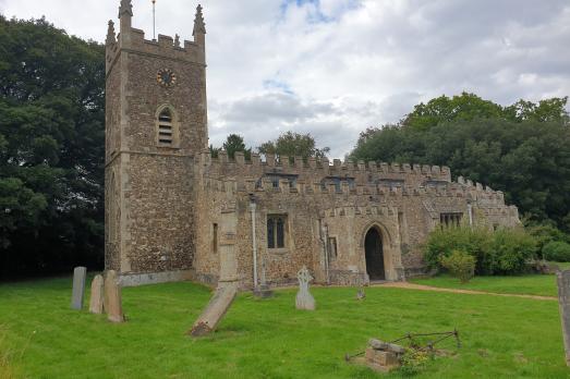 The exterior of Boxworth St Peter