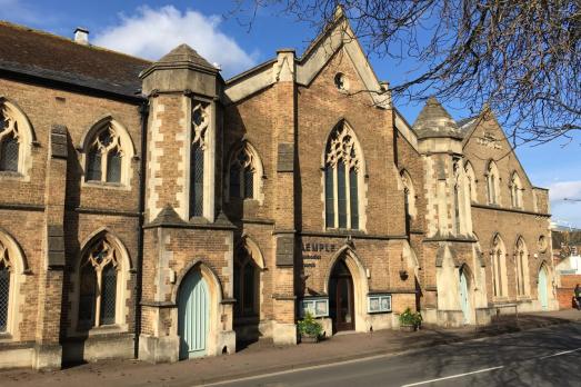 Outside Taunton Temple Methodist Church