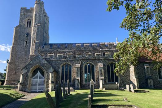 Exterior of Withersfield St Mary Church