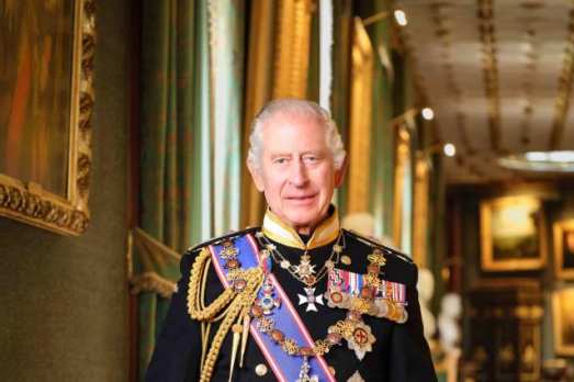 A portrait of HM King Charles III
