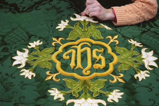 Workroom embroidery