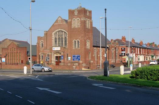 Layton Methodist Church pictured from across the road