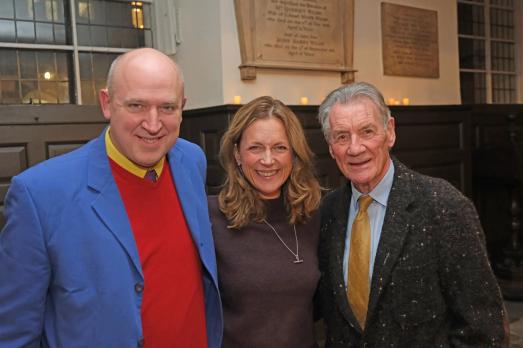 Tim Vine, Katie Derham and Sir Michael Palin at our Carols by Candlelight Concert