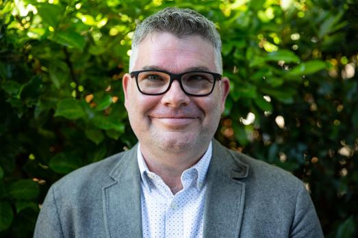 A man wearing glasses