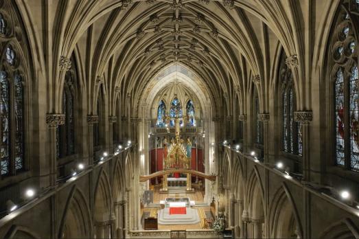 The grand interior of Our Lady & the English Martyrs