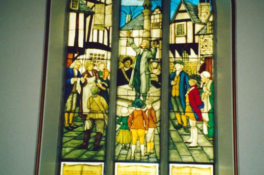 A stained glass window