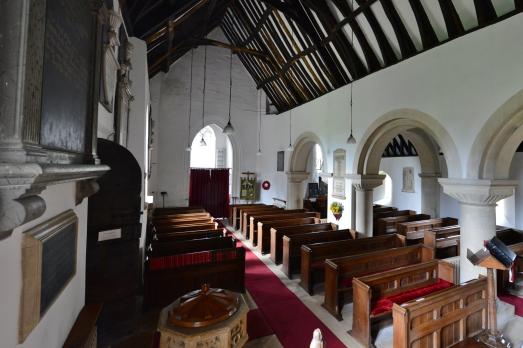The interior of Holy Rood Church