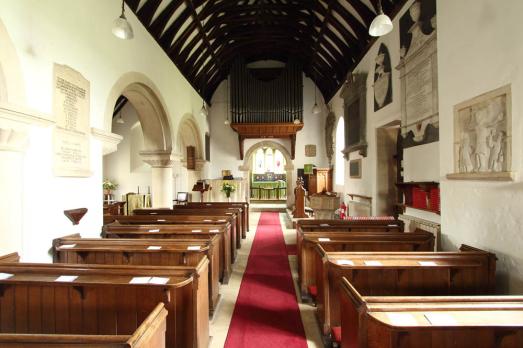 The interior of Holy Rood Church