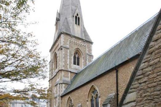 The stone exterior of Christ Church