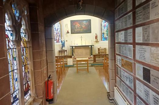 The chapel inside St Stephen on the Cliffs