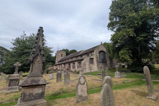 A photo of St Andrew from the graveyard