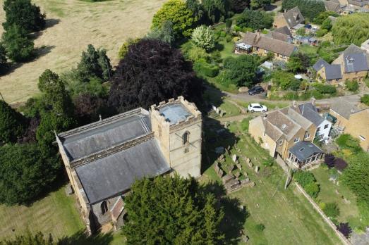 A drone photo of Barford St Michael