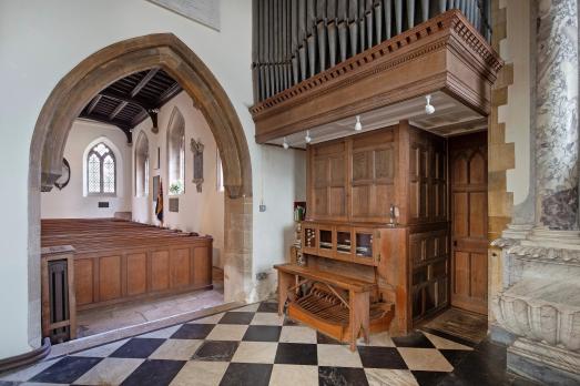 A large wooden organ