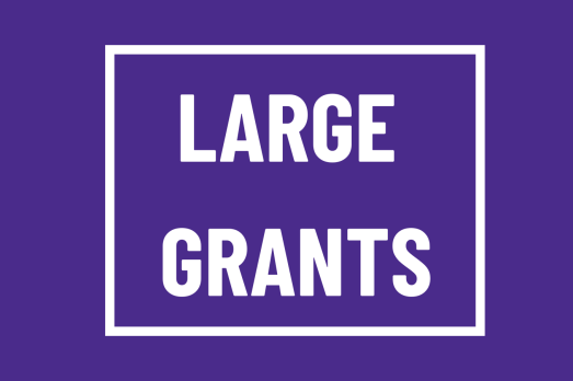 Large Grants written on a purple background