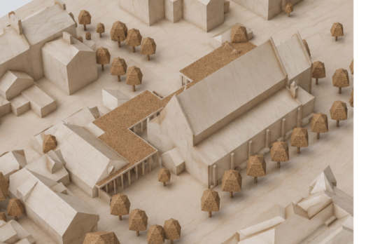 3d model of a church building