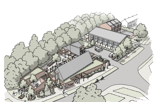 Church plot sketched