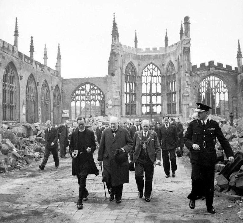 Coventry Cathedral after the Blitz