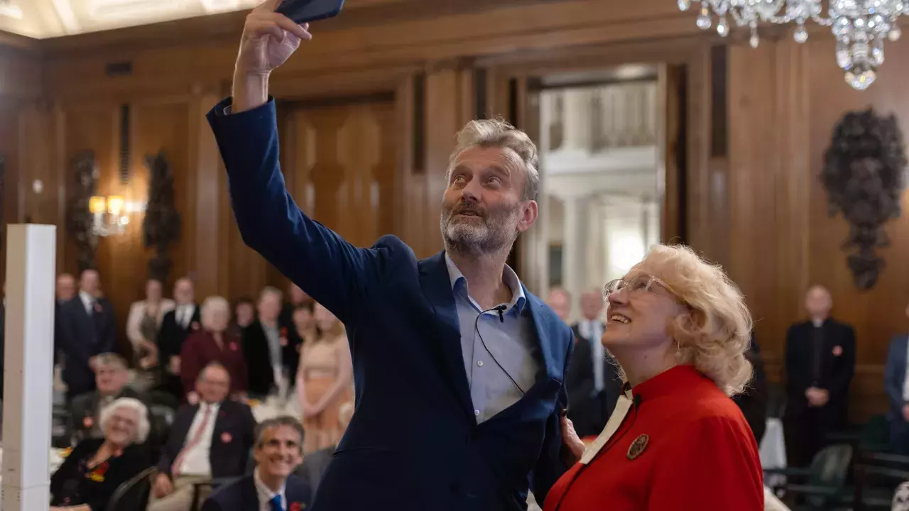 Image shows a selfie being taken at the National Church Awards