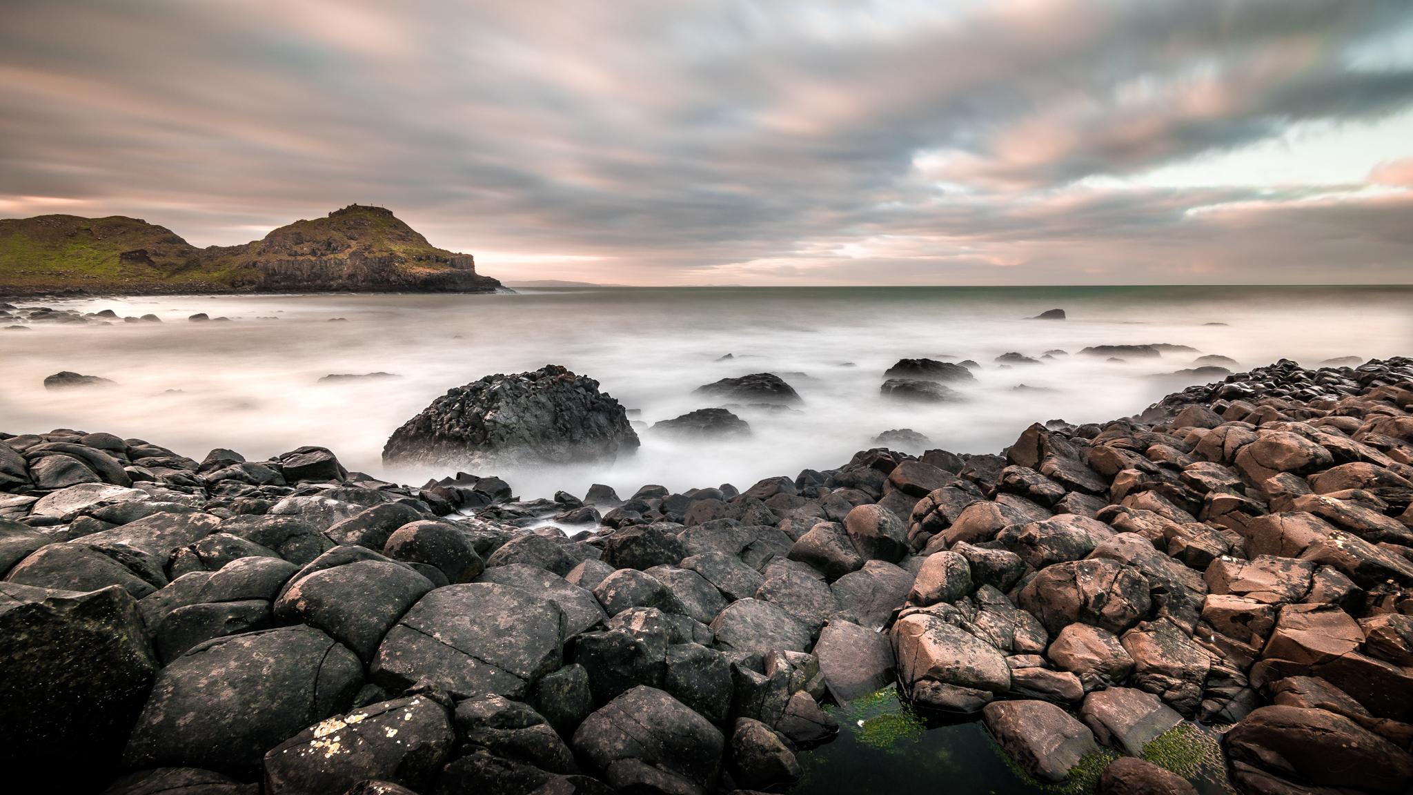 A photograph of the Giant's Causeway in Northern Ireland