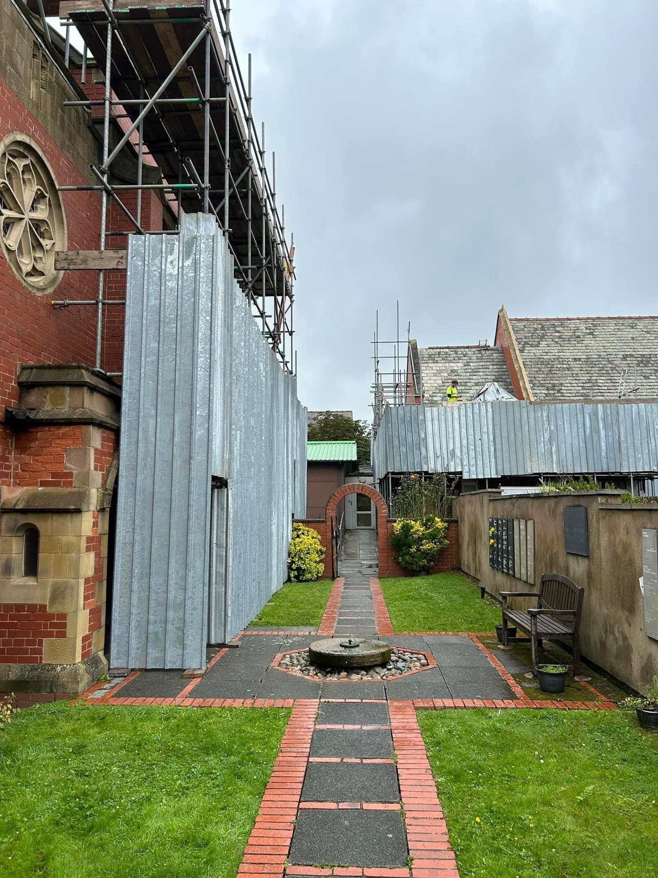 Repair works at St Stephen on the Cliffs Church, Blackpool