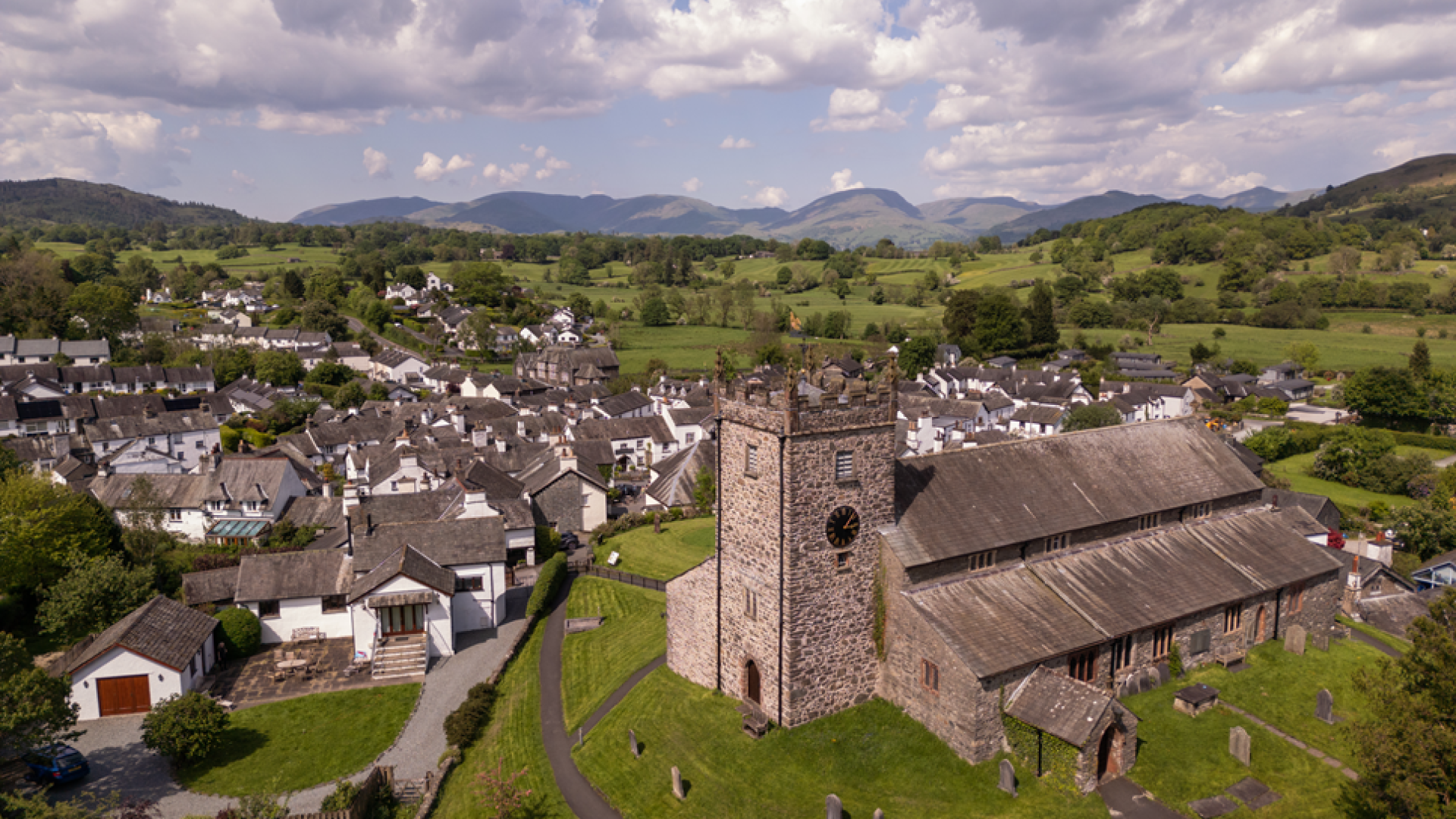 A village from an elevated position