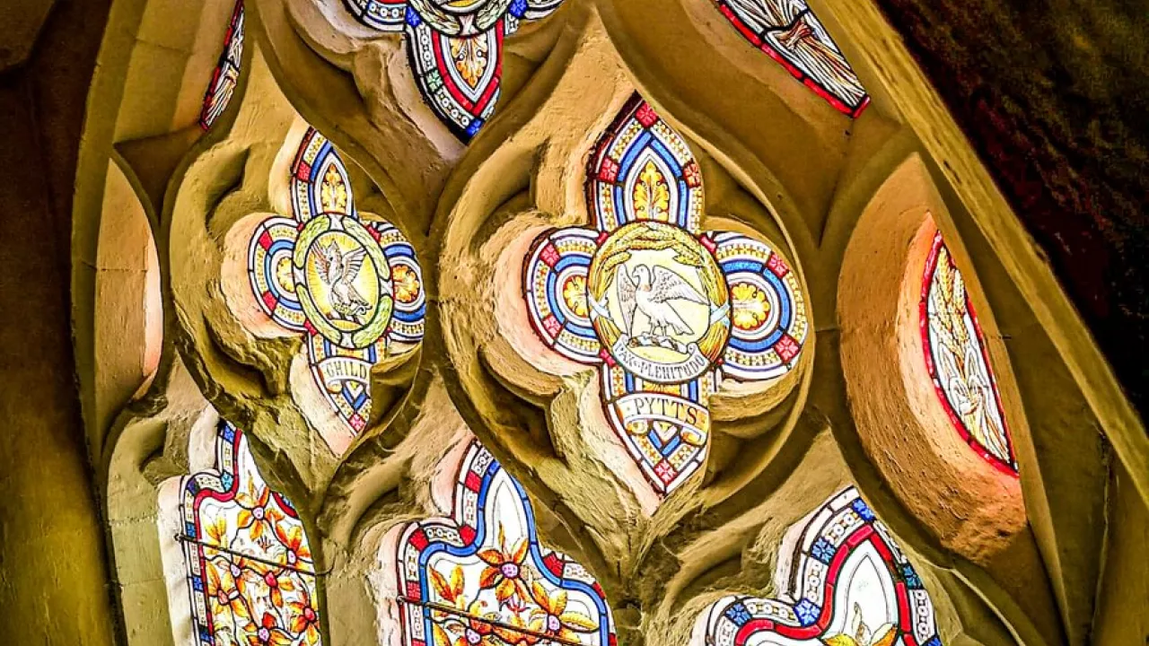 Stained Glass winodw at Kyrewyard St Mary 