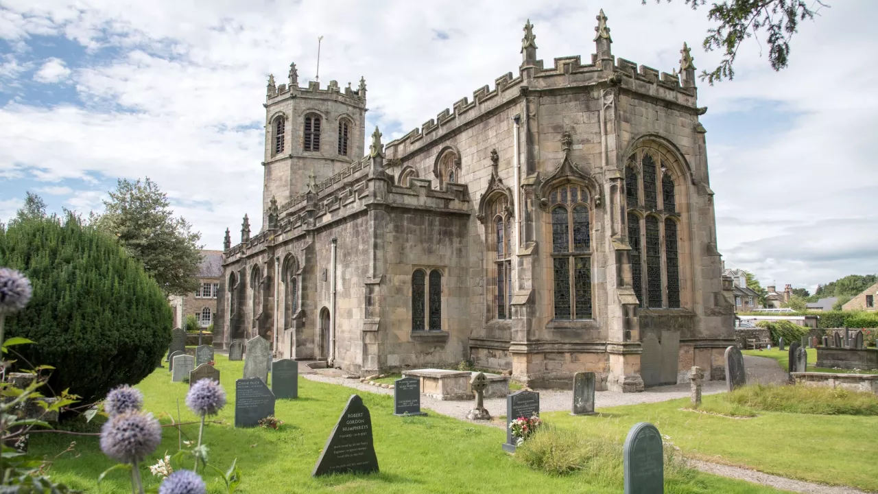 An impressive and grand stone church