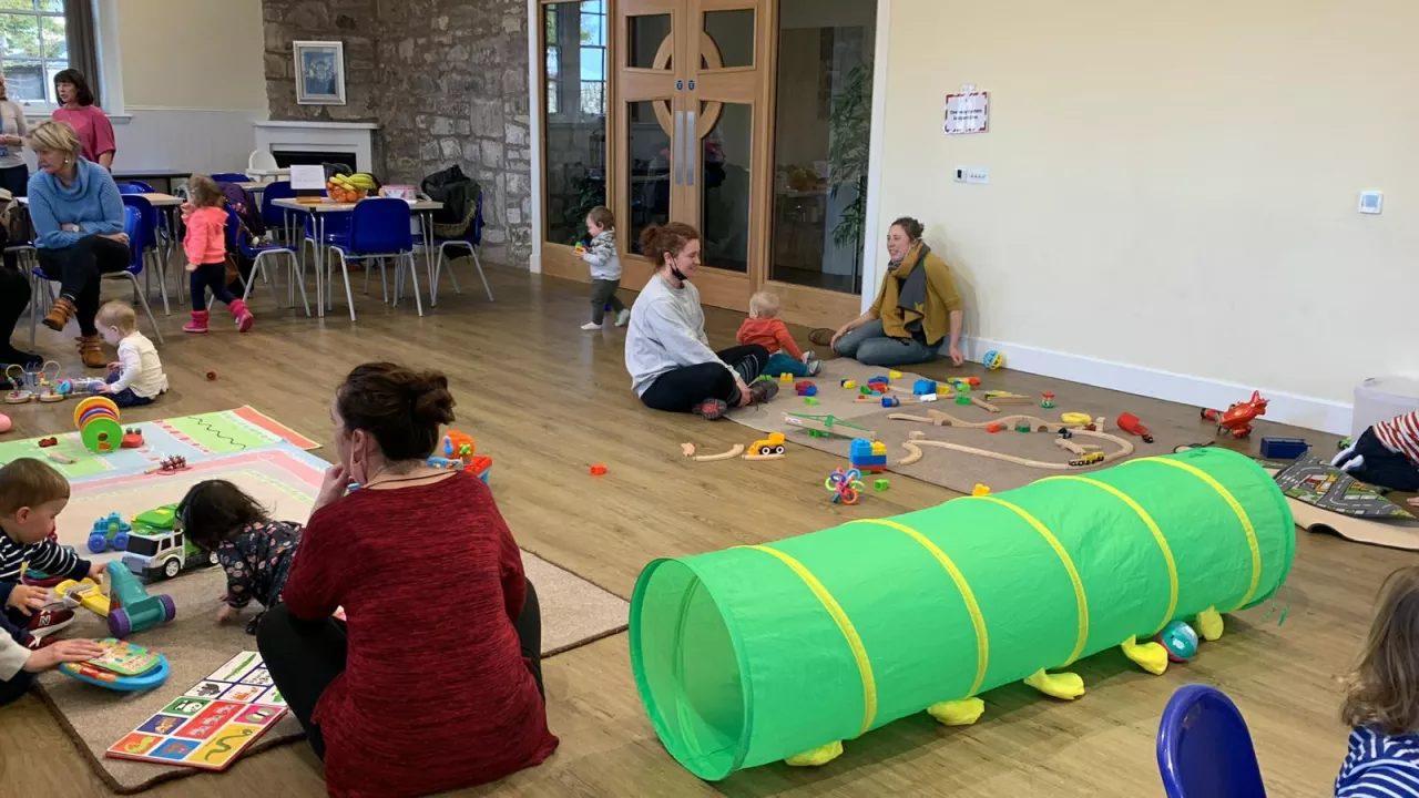 A childrens playgroup inside a church
