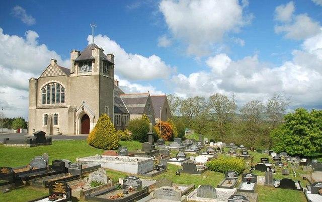 A church next to a graveyard