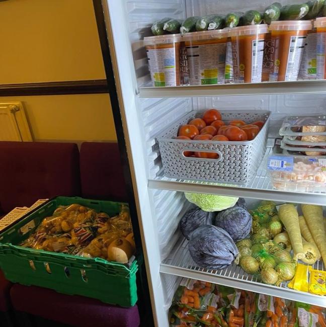 The inside of a fridge